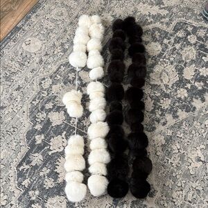 Cejon Black genuine rabbit  Fur Scarf / Wrap bundle